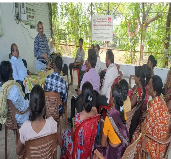 Women at a village forest committee meeting.
