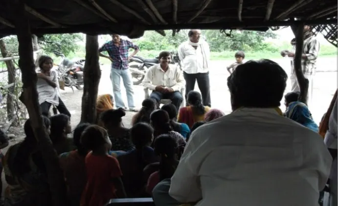 A farmers' training on organic farming.