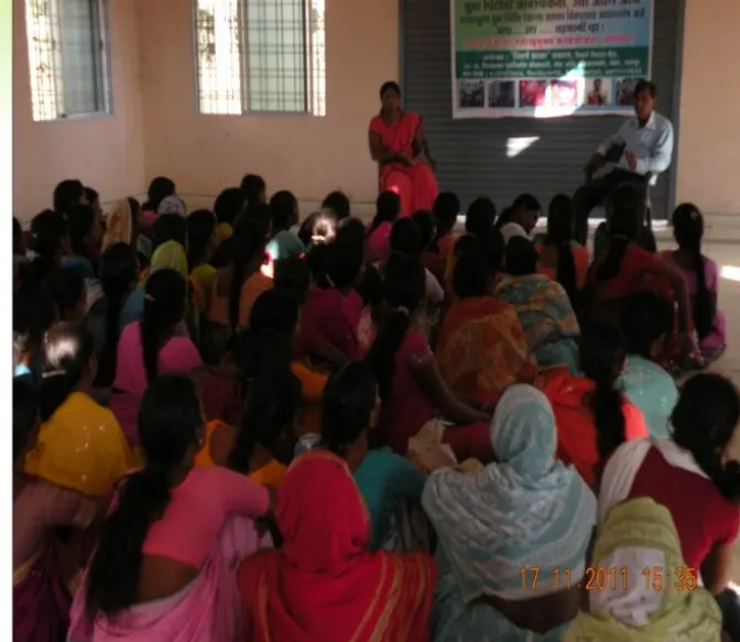 A health workshop for women at Pachgaon.