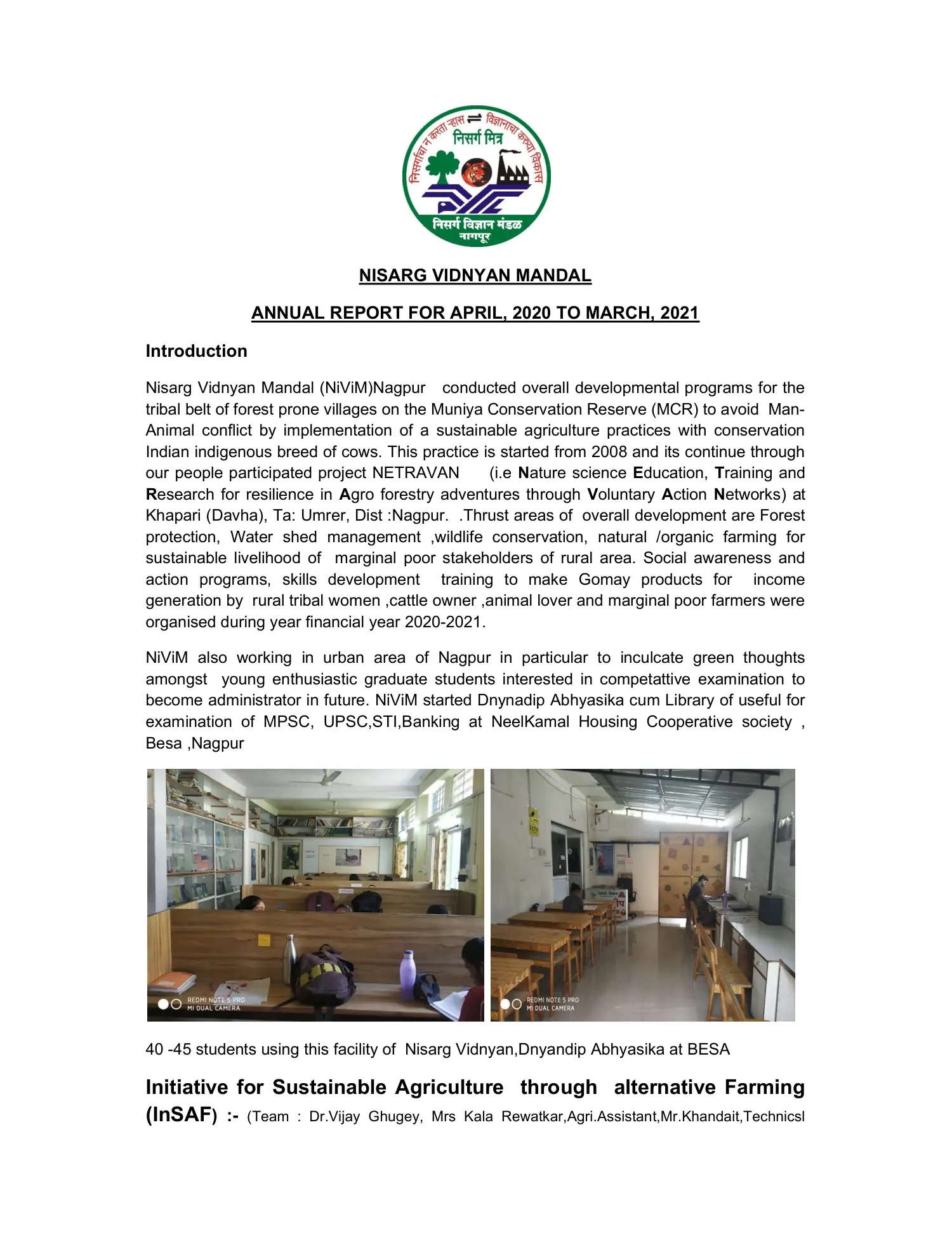 FY 2020-21 report, page 1