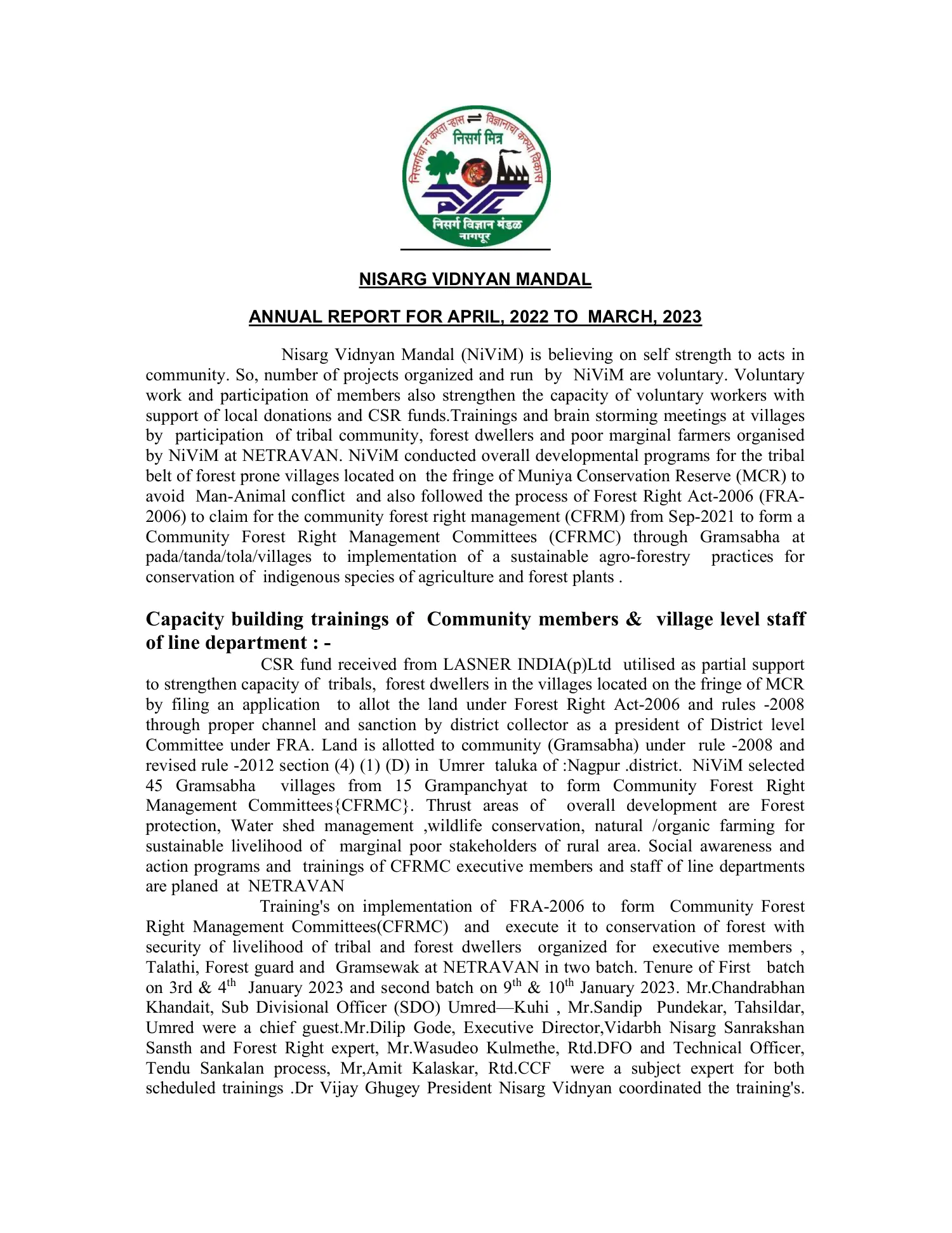 FY 2022-23 report, page 1